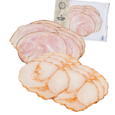 Gebraden kiprollade of roasted pork